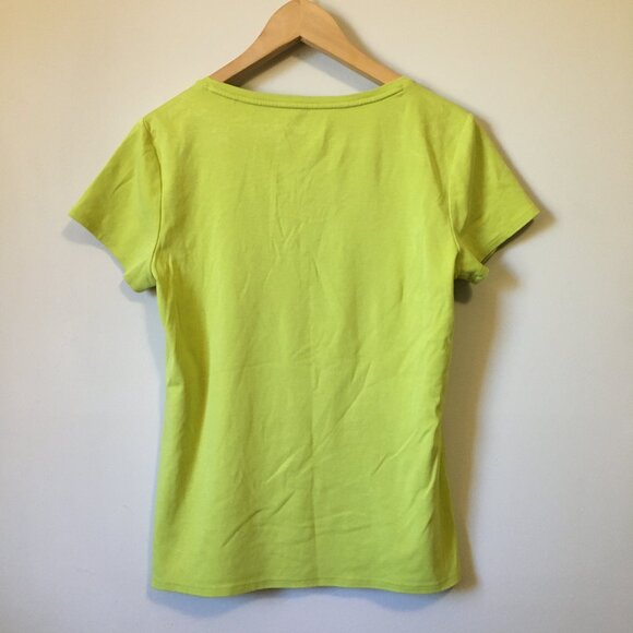 Made in Canada Ellen Tracy Pima Cotton Lush Lime Tee - Picture 2 of 13